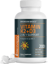Cargar imagen en el visor de la galería, Vitaminas K2 + D3 | 2en 1 | La Combinación perfecta para la salud de Corazón y Huesos. 200 tabletas
