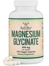 Cargar imagen en el visor de la galería, Glicinato de magnesio, Double Wood, 400 mg, 180 cápsulas
