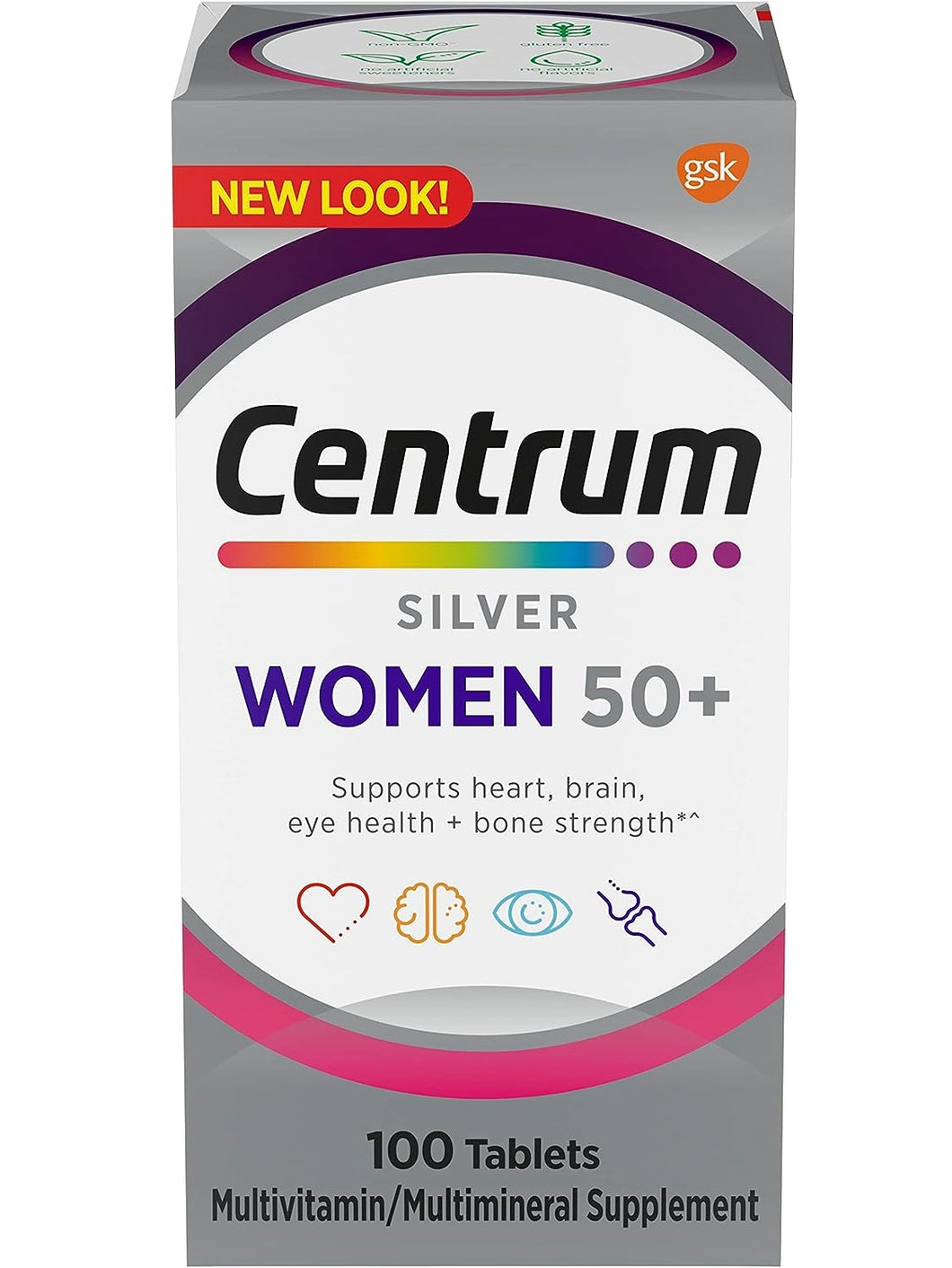 Multivitamínico Centrum para mujeres mayores de 50 años. 100 tabletas