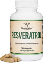 Cargar imagen en el visor de la galería, Resveratrol 500 mg, Double Wood, 120 cápsulas
