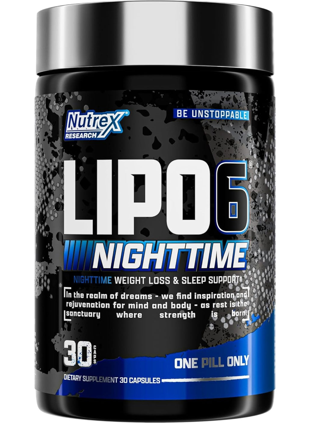 LIPO 6 NOCHE, Quemador de grasa nocturno Lipo 6 | Pastillas dietéticas para bajar de peso para hombres y mujeres con apoyo para dormir | Supresor del apetito potenciador del metabolismo nocturno | 30 servicios