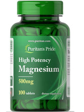 Cargar imagen en el visor de la galería, Magnesio 500 mg. Puritan’s Pride. 100 tabletas
