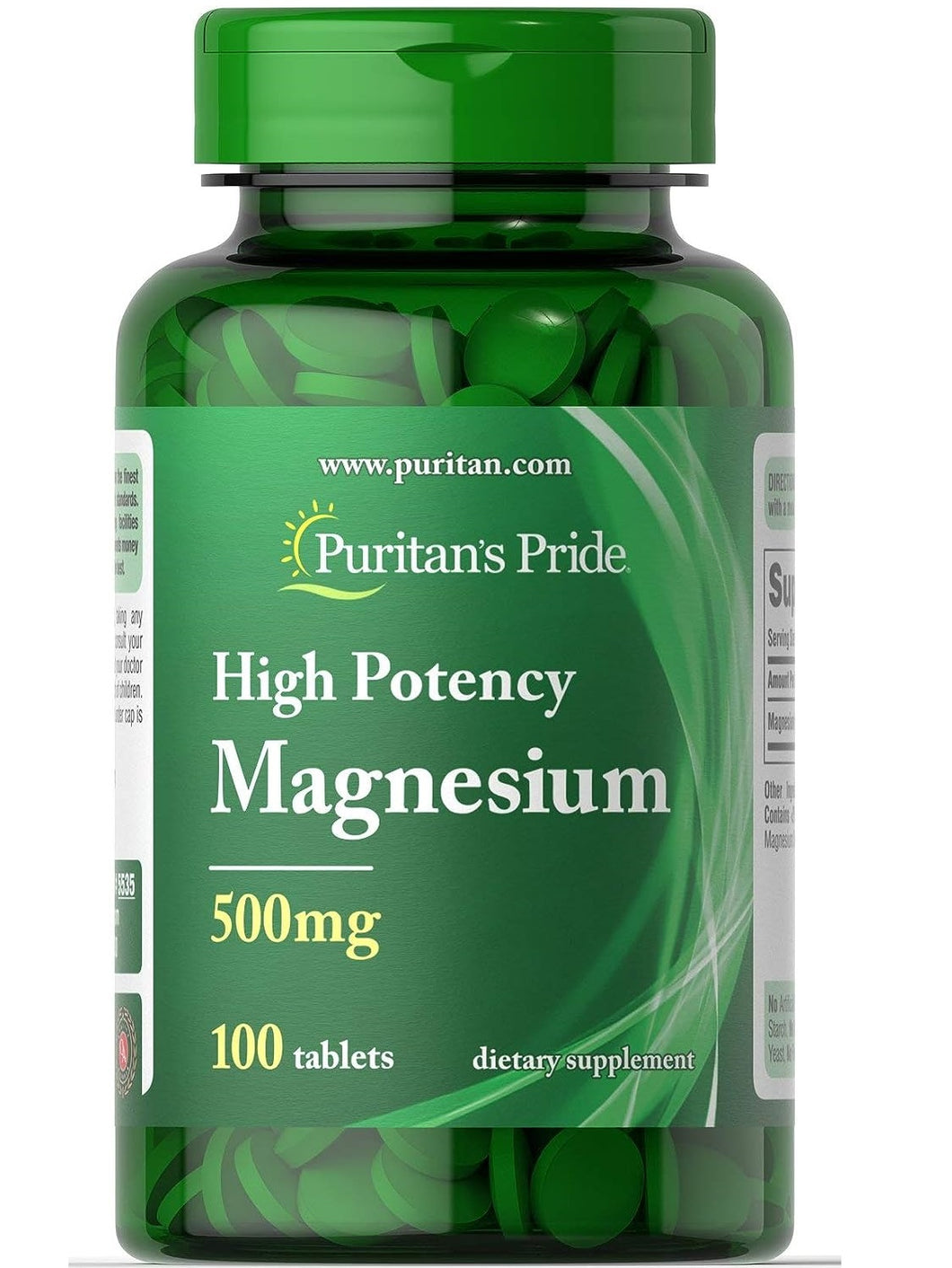 Magnesio 500 mg. Puritan’s Pride. 100 tabletas
