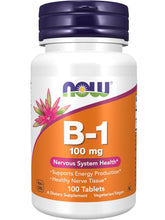 Cargar imagen en el visor de la galería, Vitamina B-1, Now, 100 tabletas
