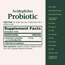 Cargar imagen en el visor de la galería, Probiótico acidófilo, Nature&#39;s Bounty, 120 tabletas
