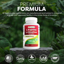 Cargar imagen en el visor de la galería, L-Arginina  y  L-Citrulina, Best Naturals, 1000 mg, 250 tabletas
