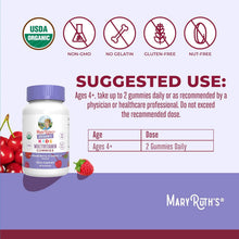 Cargar imagen en el visor de la galería, MARYRUTH'S Vitaminas para niños | Multivitamínico | Gomitas multivitamínicas para mayores de 4 años | Multivitamínico infantil | Vegano | Solo 2 gomitas al día | 60 gomitas
