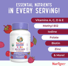 Cargar imagen en el visor de la galería, MARYRUTH'S Vitaminas para niños | Multivitamínico | Gomitas multivitamínicas para mayores de 4 años | Multivitamínico infantil | Vegano | Solo 2 gomitas al día | 60 gomitas
