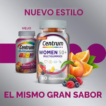 Cargar imagen en el visor de la galería, Centrum en gomitas, multivitaminico para mujer mayor de 50 años ,140 gomitas
