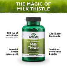 Cargar imagen en el visor de la galería, Cardo Mariano (milk thistle), Swanson, 100 cápsulas
