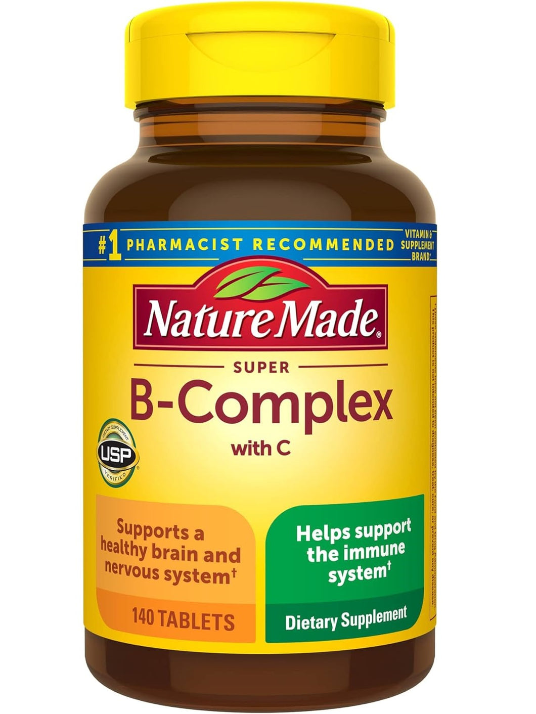 Complejo B, con vitamina C, Nature Made, 140 tabletas