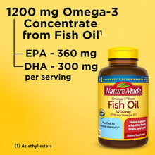 Cargar imagen en el visor de la galería, Omega 3, Nature Made, 1200 mg, 100 softgels
