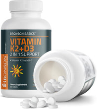 Cargar imagen en el visor de la galería, Vitaminas K2 + D3 | 2en 1 | La Combinación perfecta para la salud de Corazón y Huesos. 200 tabletas
