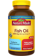 Cargar imagen en el visor de la galería, Omega 3, Nature Made, 1200 mg, 230 softgels
