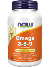 Cargar imagen en el visor de la galería, Omega 3-6-9, Now, 100 softgels
