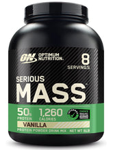 Cargar imagen en el visor de la galería, Proteína SERIOUS MASS, sabor vainilla, 6 libras
