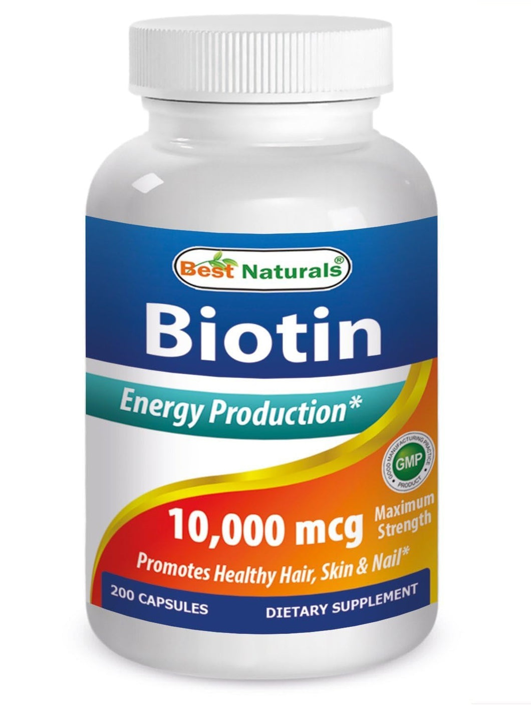 Biotina, Best Naturals, 200 cápsulas