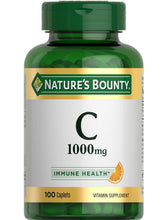 Cargar imagen en el visor de la galería, Vitamina C Nature’s Bounty 1000 mg, 100 Capletas | Potente Antioxidante para Fortalecer el Sistema Inmunológico y Apoyar la Salud General
