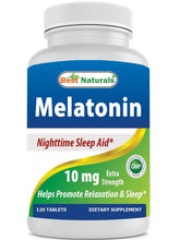 Cargar imagen en el visor de la galería, Melatonina de 10 mg, 120 tabletas, para mejorar tu sueño por todo un año, Best Nature's
