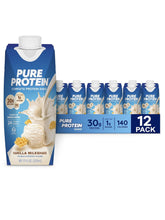 Cargar imagen en el visor de la galería, Batido de Proteína de Vainilla Pure Protein, 30 g de proteína completa, vitaminas A, C, D y E más zinc para apoyar la salud inmunológica, listo para beber y apto para dieta keto, botellas de 11 oz, caja de 12 unidades.

