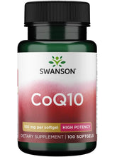 Cargar imagen en el visor de la galería, CoQ10 (Conenzima Q10), 100 mg por cápsula, Swanson, 100 cápsulas
