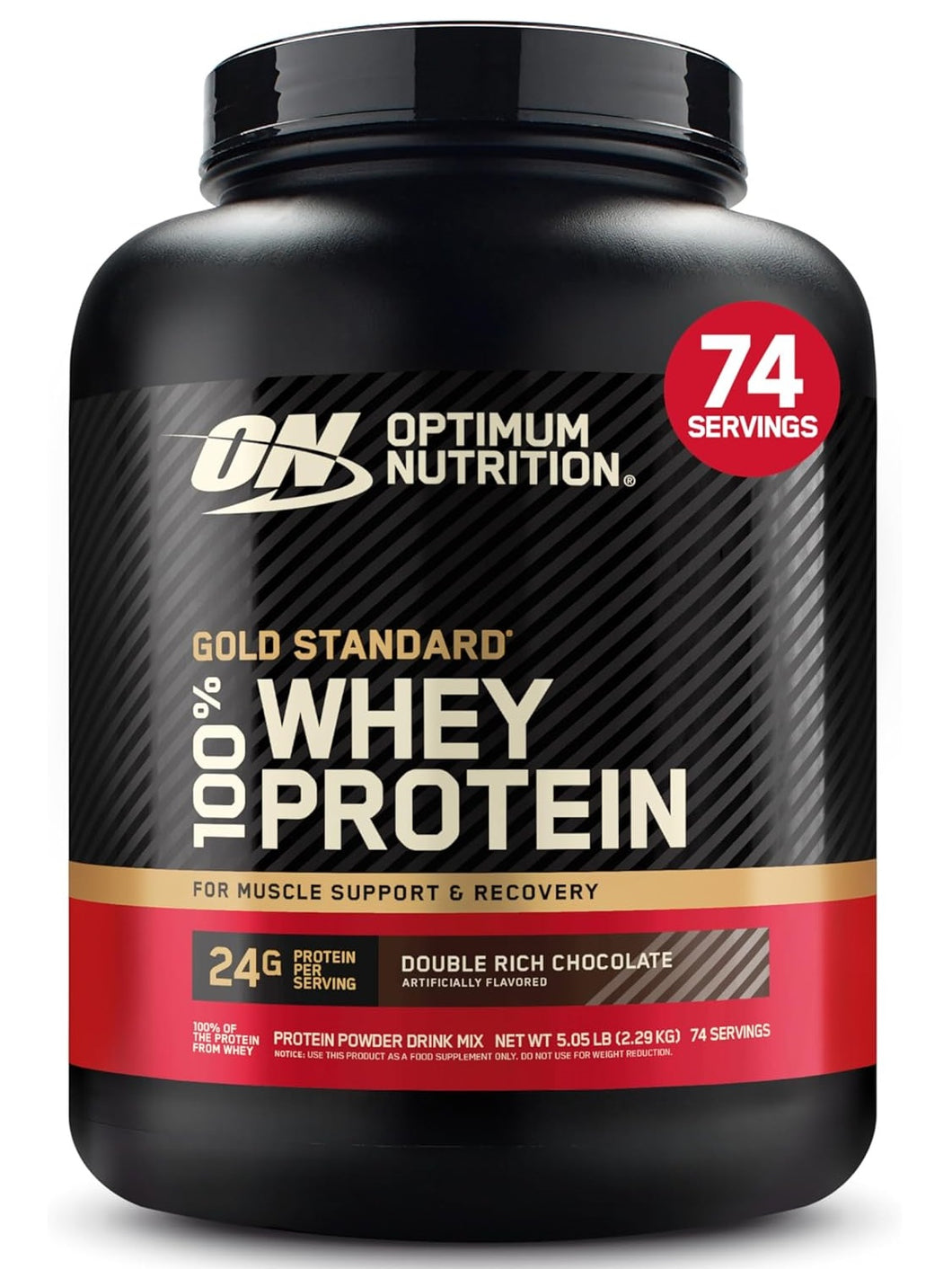 Proteína 100% WHEY, Gold Standard, chocolate,  5 libras