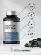 Cargar imagen en el visor de la galería, Bisglicinato de magnesio |Horbäach  | 750 mg | Suplemento sin OMG y sin gluten |  120 cápsulas
