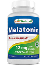 Cargar imagen en el visor de la galería, Melatonina de 12 mg, 365 tabletas para mejorar tu sueño por todo un año
