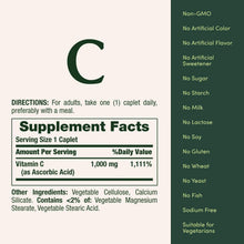 Cargar imagen en el visor de la galería, Vitamina C Nature’s Bounty 1000 mg, 100 Capletas | Potente Antioxidante para Fortalecer el Sistema Inmunológico y Apoyar la Salud General
