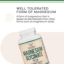 Cargar imagen en el visor de la galería, Glicinato de magnesio, Double Wood, 400 mg, 180 cápsulas
