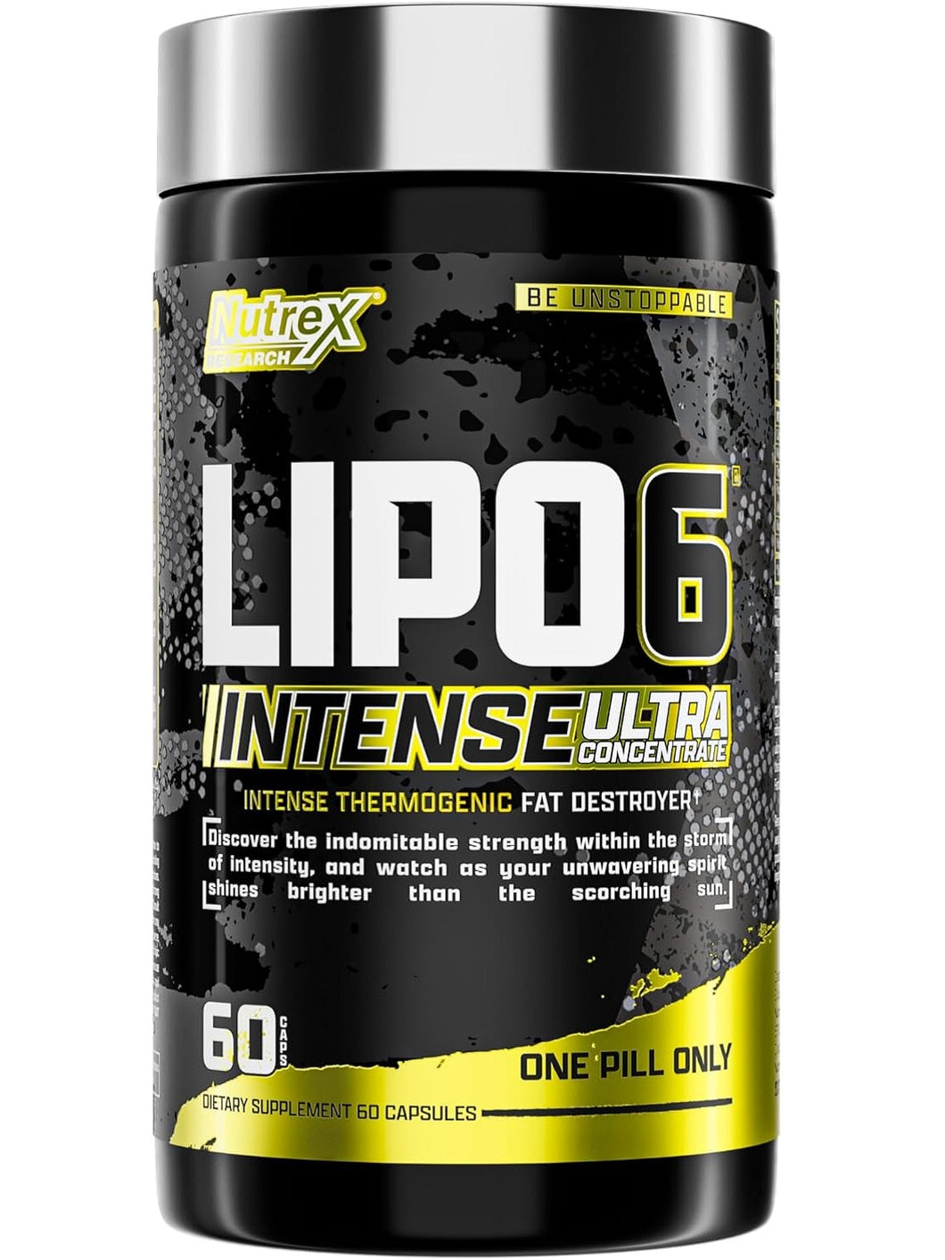 LIPO 6 INTENSE: Ultra concentrado quemador de grasa termogénico | Suplemento para bajar de peso y supresor del apetito | 60 pastillas para adelgazar