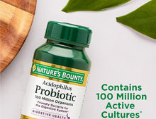 Cargar imagen en el visor de la galería, Probiótico acidófilo, Nature&#39;s Bounty, 100 tabletas
