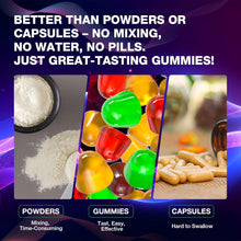 Cargar imagen en el visor de la galería, Creatina en gomitas, Monohidrato, 5g para Mujeres y Hombres, con L-Taurina y Alpha GPC, Construye Músculos,  Sin Azúcar, Aumento de Energía, Vegano No GMO, 80 gomitas
