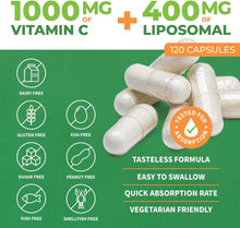 Cargar imagen en el visor de la galería, Vitamina C Liposomal, ForestLeaf, 120 cápsulas
