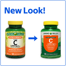 Cargar imagen en el visor de la galería, Vitamina C, 2000 mg, Spring Valley, 120 cápsulas
