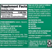 Cargar imagen en el visor de la galería, Vitamina E: La salud del corazón, defensas, salud de la piel, energía. Member's Mark, 500 cápsulas blandas

