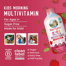 Cargar imagen en el visor de la galería, MaryRuth's Multivitamínico líquido matutino para niños | Multivitamínico infantil | Suplemento de apoyo inmunológico | Vitamina C | Vitamina D | Nutrientes esenciales | Vegano | Hasta 180 servicios| 15.22 onzas (450 ml)
