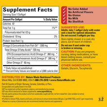 Cargar imagen en el visor de la galería, Omega 3, Nature Made, 1200 mg, 100 softgels
