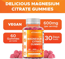 Cargar imagen en el visor de la galería, Citrato de Magnesio, 600 mg, Vitamatic, 60 gomitas
