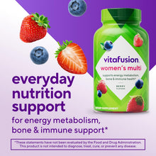 Cargar imagen en el visor de la galería, Multivitamínico mujer gomitas, Vitafusion, 120 gomitas
