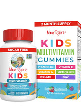 Cargar imagen en el visor de la galería, MARYRUTH'S Vitaminas para niños | Multivitamínico | Sin azúcar | Suministro para 2 meses | Gomitas multivitamínicas para niños (a partir de 2 años) | Veganas | Solo 1 gomita al día | 60 gomitas
