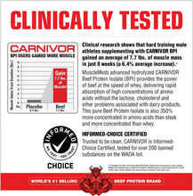Cargar imagen en el visor de la galería, CARNIVOR Proteína de Res, Construcción Muscular, Recuperación, Libre de Lactosa, Sin Azúcar, Sin Grasa, 23g de Proteína, Certificado Halal, Chocolate, 56 servicios
