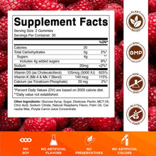 Cargar imagen en el visor de la galería, Vitamina D3 + K2, 60 gomitas
