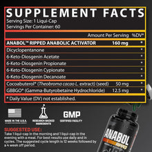 Cargar imagen en el visor de la galería, Anabol Ripped Anabolic, Nutrex, suplemento 2 en 1 para desarrollar y definir músculos, 60 cápsulas.
