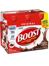 Cargar imagen en el visor de la galería, Bebida nutricional original Boost, energía equilibrada (Paquete de 6 unidades) sabor chocolate
