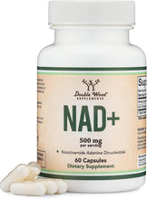Cargar imagen en el visor de la galería, NAD+, (nicotinamida adenina dinucleótido), Double Wood, 500 mg, 60 cápsulas
