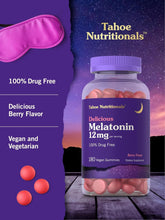 Cargar imagen en el visor de la galería, Melatonina 12 mg, 180 gomtias
