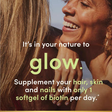 Cargar imagen en el visor de la galería, Biotina 10,000 mcg, salud de cabello, piel, uñas, energía. Nature&#39;s Bounty. 120 softgels
