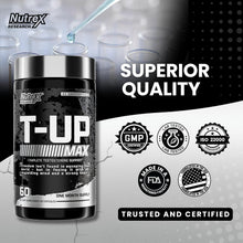 Cargar imagen en el visor de la galería, T-UP, Estimulador refuerzo de testosterona, Nutrex, 60 cápsulas
