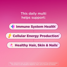 Cargar imagen en el visor de la galería, Multivitamínico para Mujeres OLLY Women's Multi con Biotina 150 mcg, 200 Gomitas, Sabor Frutos del Bosque | Vitaminas A, C, D, E, Complejo B y Ácido Fólico para la Salud Femenina
